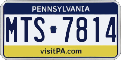PA license plate MTS7814
