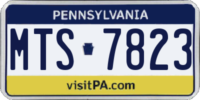 PA license plate MTS7823
