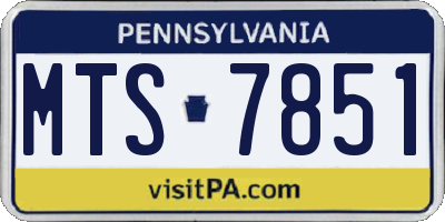 PA license plate MTS7851