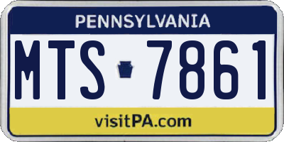 PA license plate MTS7861