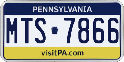 PA license plate MTS7866