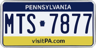 PA license plate MTS7877