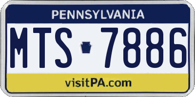 PA license plate MTS7886