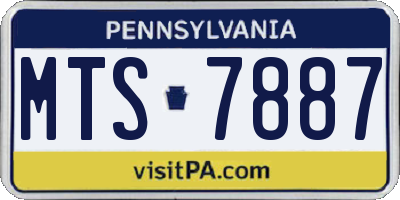 PA license plate MTS7887