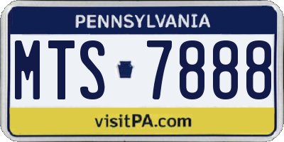 PA license plate MTS7888