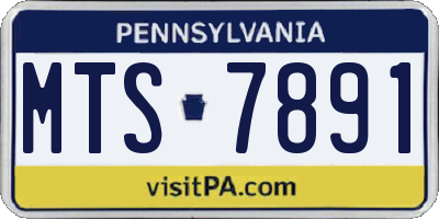 PA license plate MTS7891