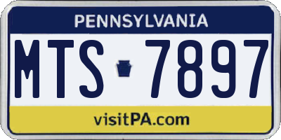 PA license plate MTS7897