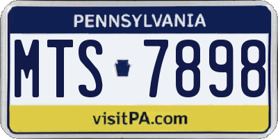 PA license plate MTS7898
