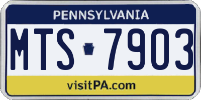 PA license plate MTS7903