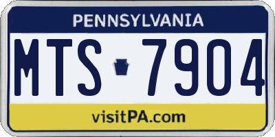 PA license plate MTS7904