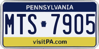 PA license plate MTS7905