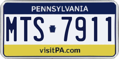 PA license plate MTS7911