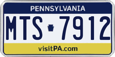 PA license plate MTS7912