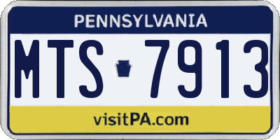PA license plate MTS7913