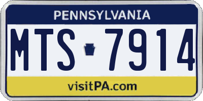 PA license plate MTS7914