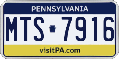 PA license plate MTS7916