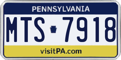 PA license plate MTS7918