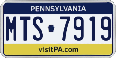 PA license plate MTS7919
