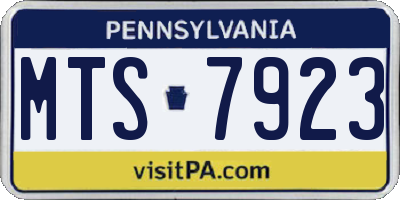 PA license plate MTS7923