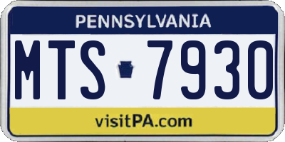 PA license plate MTS7930