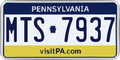 PA license plate MTS7937
