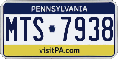 PA license plate MTS7938