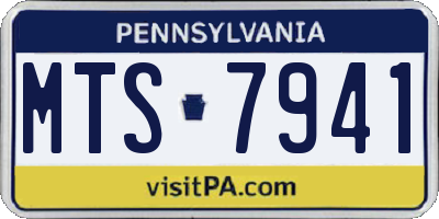 PA license plate MTS7941