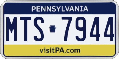 PA license plate MTS7944