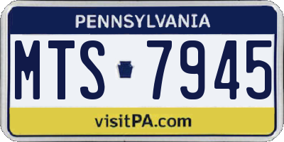 PA license plate MTS7945