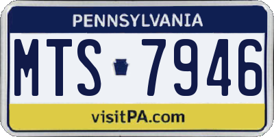 PA license plate MTS7946
