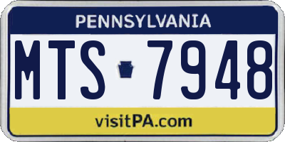 PA license plate MTS7948