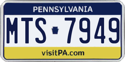 PA license plate MTS7949