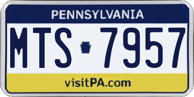 PA license plate MTS7957