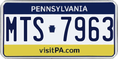 PA license plate MTS7963