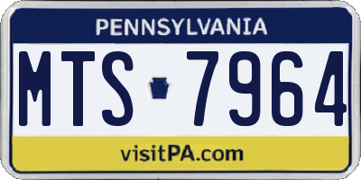 PA license plate MTS7964