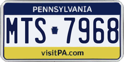 PA license plate MTS7968