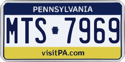 PA license plate MTS7969