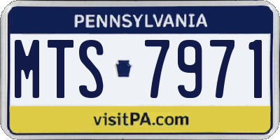 PA license plate MTS7971