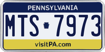 PA license plate MTS7973