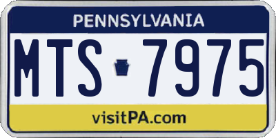 PA license plate MTS7975