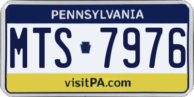 PA license plate MTS7976