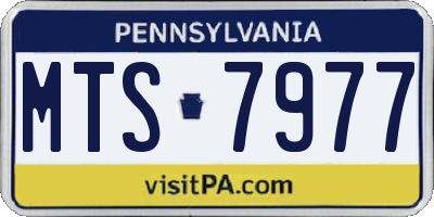 PA license plate MTS7977