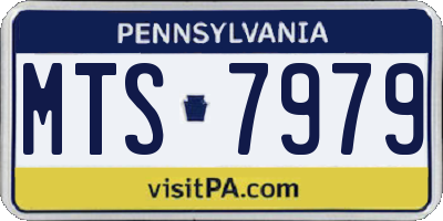 PA license plate MTS7979