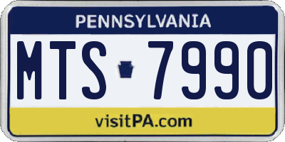 PA license plate MTS7990