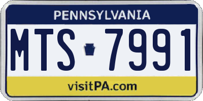 PA license plate MTS7991