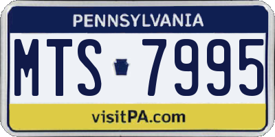 PA license plate MTS7995