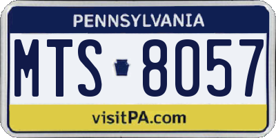 PA license plate MTS8057