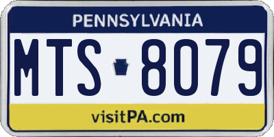 PA license plate MTS8079