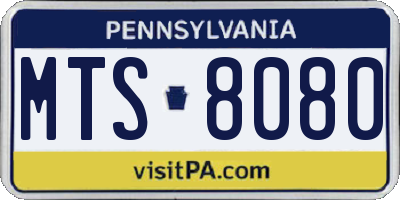 PA license plate MTS8080