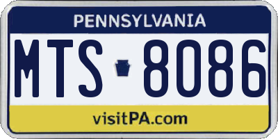 PA license plate MTS8086